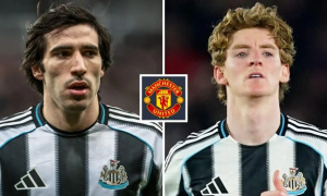 Newcastle mở đường cho Man Utd chiêu mộ Tonali và Anthony Gordon