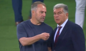 Chủ tịch Barcelona lên tiếng về tương lai của Hansi Flick