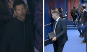 Simeone không bắt tay Hansi Flick sau khi Atletico hạ Barca 2-0