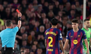 Sự thực dụng của Simeone trừng phạt tấm thẻ đỏ của Cubarsi