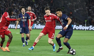 Desire Doue khẳng định đẳng cấp trước Liverpool