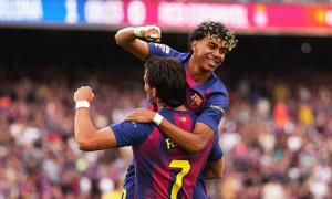 Thắng đậm derby, Barca nới rộng cách biệt với Real lên 9 điểm