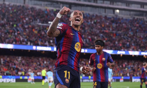 Song tấu Yamal - Raphinha bùng cháy, Barca mở màn C1 tưng bừng