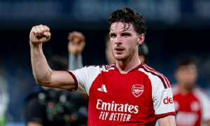 Declan Rice tiếc vì Arsenal không thắng Napoli 4 hay 5 bàn