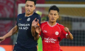 CAHN hạ Thể Công Viettel 1-0 trong thế thiếu người