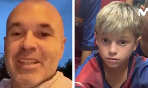 Sao nhí Barca bất ngờ khi nhận thông điệp từ Iniesta