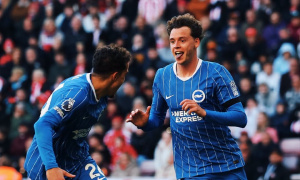 Đánh bại Sunderland, Brighton giữ vị trí top 3 Ngoại hạng Anh