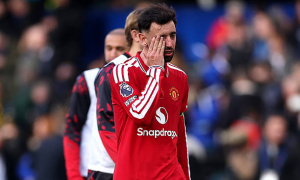 Bruno Fernandes rơi lệ trong ngày MU gục ngã trước Chelsea