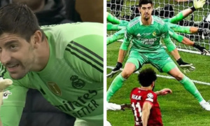 Courtois bất lực giữa Anfield: Khi người hùng không thể cứu Real Madrid