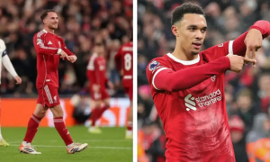 Mac Allister gây chú ý với kiểu ăn mừng lạ sau khi Liverpool hạ Real Madrid