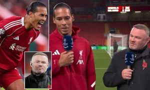 Rooney “ngại ngùng” khi Van Dijk phản pháo trực tiếp sau trận Liverpool thắng Real Madrid