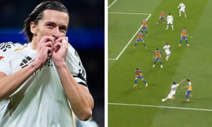 Lần đầu ghi bàn cho Real Madrid, Carreras vỡ òa cảm xúc sau màn hủy diệt Valencia