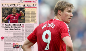 Hojlund bị Sacchi phản ứng vì từ chối cơ hội lớn tại AC Milan