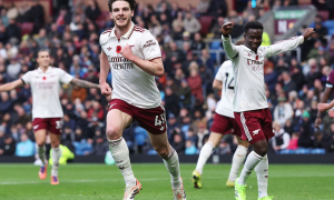 Declan Rice bùng nổ: Ghi bàn đẳng cấp nhân đôi cách biệt cho Arsenal