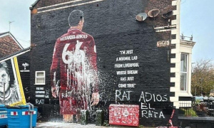 Bức tranh tường Trent Alexander-Arnold bị phá hoại trước trận Liverpool - Real Madrid