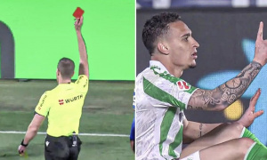 Antony lãnh thẻ đỏ trực tiếp, Real Betis chật vật chia điểm với Girona