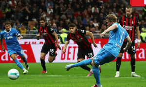 Lộ danh sách đá luân lưu của Napoli và Milan trước Siêu cúp Ý