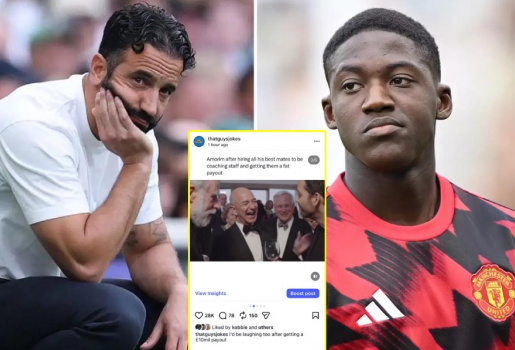 Mainoo thả tim ảnh chế giễu Amorim sau trát sa thải