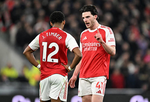 Arsenal muốn giữ Timber, Rice và Havertz sau vụ Saka