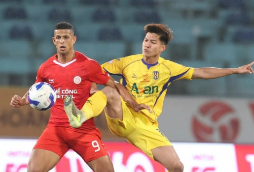 SLNA 10 người nhấn chìm Thể Công Viettel tại Hàng Đẫy