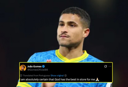 MU đổ vỡ thương vụ Ederson, Joao Gomes đăng thông điệp đầy ẩn ý