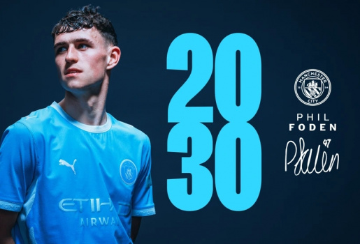 Phil Foden chính thức ký hợp đồng 4 năm với Man City