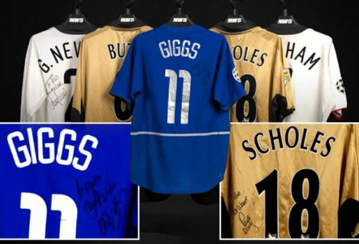 Đấu giá bộ áo đấu quý hiếm của Thế hệ 92 Man Utd