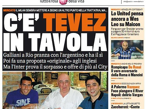 Tevez đã ở gần Milan hơn bao giờ hết!