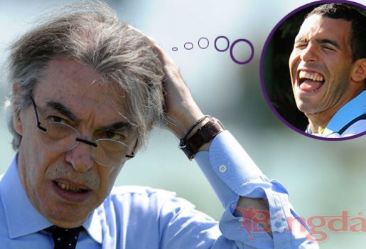 Đùa hay thật: Moratti thắc mắc nên hay không mua Tevez?