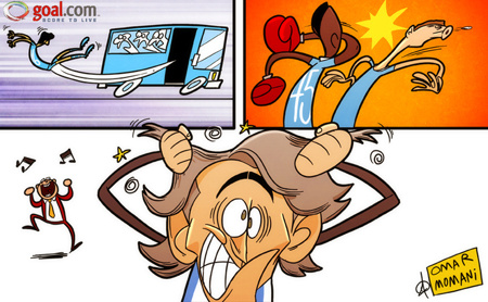 Biếm họa: Mancini bất lực trước trò lố của các học trò