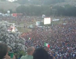 Video: Toàn cảnh 200.000 người Ý tập trung coi trận chung kết EURO 2012 tại Circo Massimo ở Rome