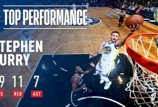 Video NBA: Màn trình diễn của Stephen Curry trước Brooklyn Nets