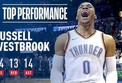 Video NBA: Westbrook lập Triple-Double trong màn ngược dòng của Thunder