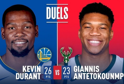 Video màn đọ tài ghi điểm giữa Durant với Antetokounmpo ở Milwaukee
