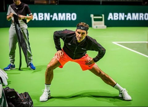 Video Federer chuẩn bị cho Rotterdam Open 2018