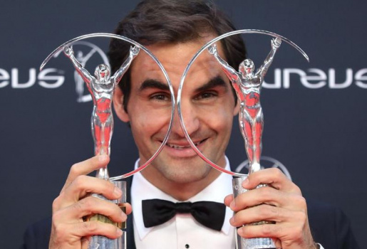 Video thần thái của Federer khi nhận cú đúp giải thưởng Oscar thể thao