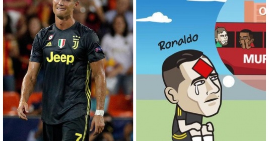 Cười ra nước mắt với loạt ảnh chế Ronaldo nhận thẻ đỏ