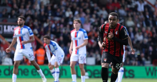 Bournemouth vùi dập Crystal Palace 3-0, vươn lên vị trí thứ 6 Ngoại hạng Anh