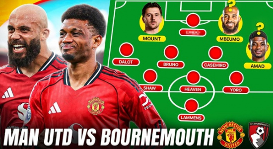 Man Utd vs Bournemouth: Bẫy phản công và canh bạc chiến thuật của Ruben Amorim