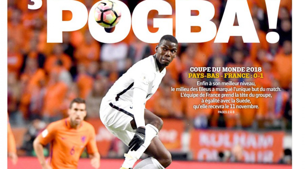 Báo chí Pháp tung Pogba lên mây
