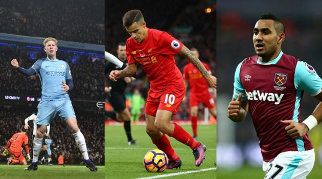 20 cầu thủ tạo ra cơ hội nhiều hơn Coutinho: Payet bỏ xa Oezil