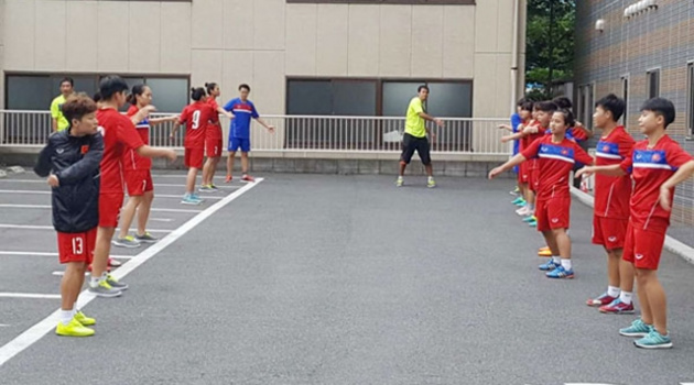 ĐT Futsal nữ Việt Nam có buổi tập đầu tiên trên đất Nhật