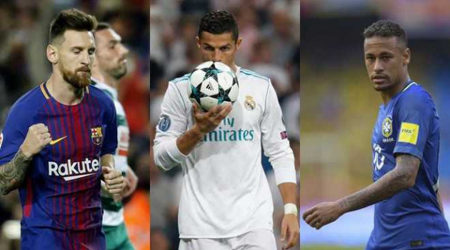 Đề cử FIFA The Best 2017: Neymar, Messi đấu Ronaldo