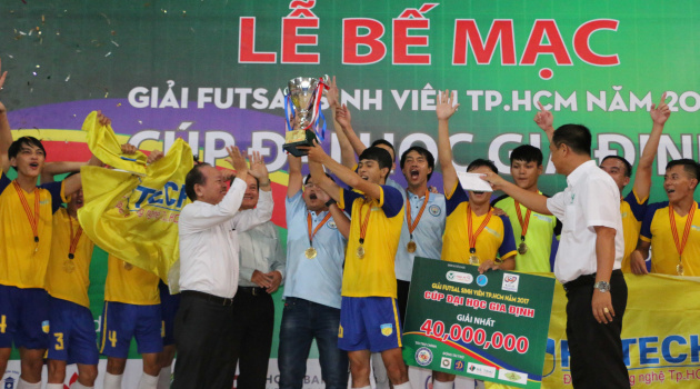 Đại học Công Nghệ TP.HCM vô địch giải futsal sinh viên 2017