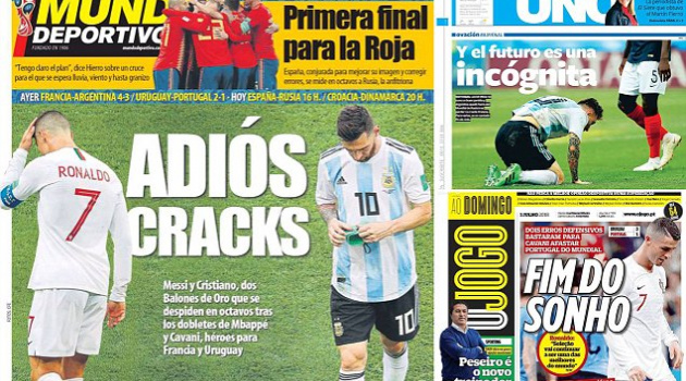 Báo chí thế giới khóc thương cho Ronaldo, Messi: Kết thúc giấc mơ!