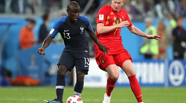 N'Golo Kante cân cả De Bruyne và Hazard giúp Pháp đánh bại Bỉ