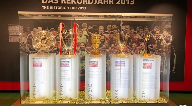 Phòng truyền thống Bayern Munich đẹp rạng ngời với vô vàn danh hiệu