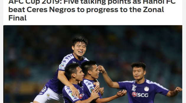 Báo châu Á chỉ ra cầu thủ xuất sắc nhất CLB Hà Nội trận thắng Ceres Negros