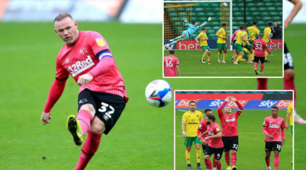 Sút phạt đẳng cấp, Wayne Rooney giúp Derby thắng nghẹt thở Norwich
