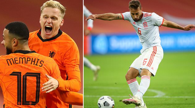 Trôi dạt ở MU, Van de Beek vụt sáng cứu Hà Lan trước Tây Ban Nha